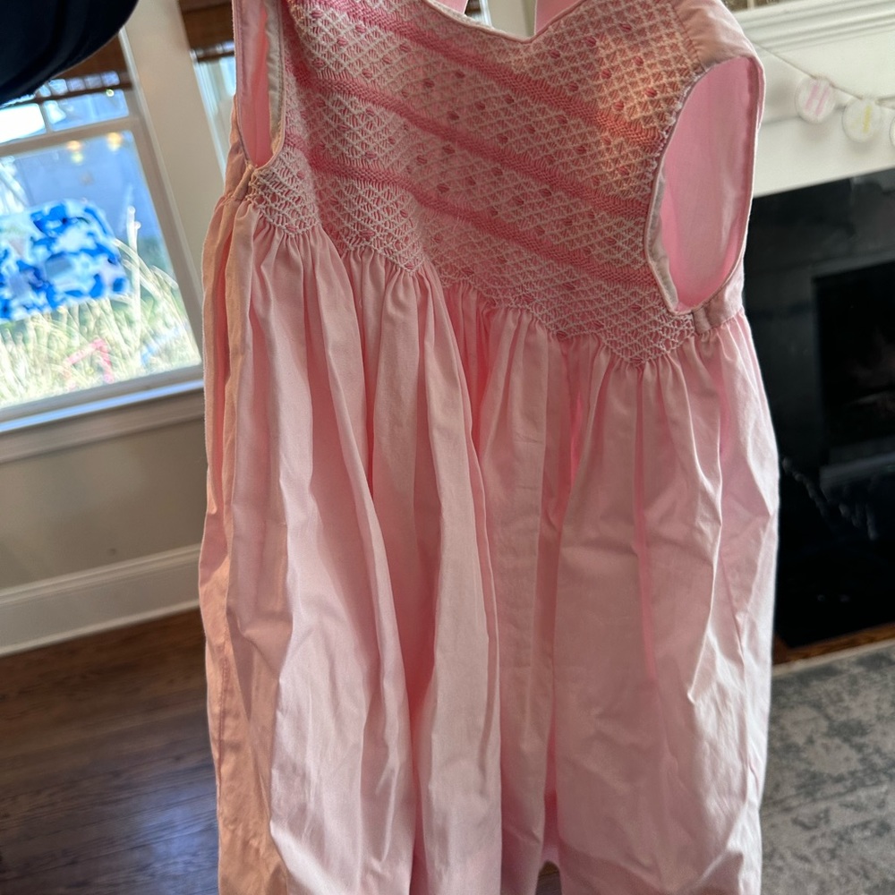 Pink summer dress, size 2 traditional smocking